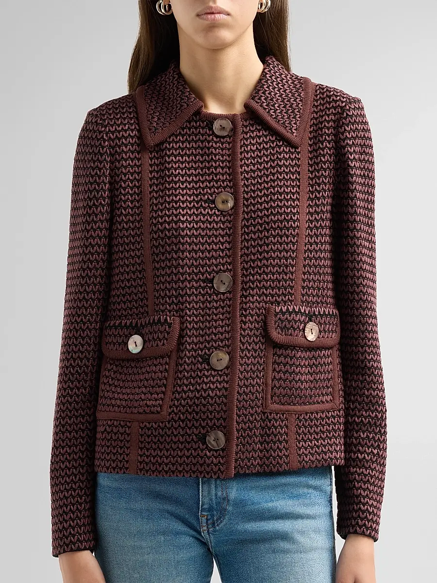 Misook Women's Zigzag Knit Relaxed Jacket | Thumbnail 5 Misook Women's Zigzag Knit Relaxed Jacket | Thumbnail 5
