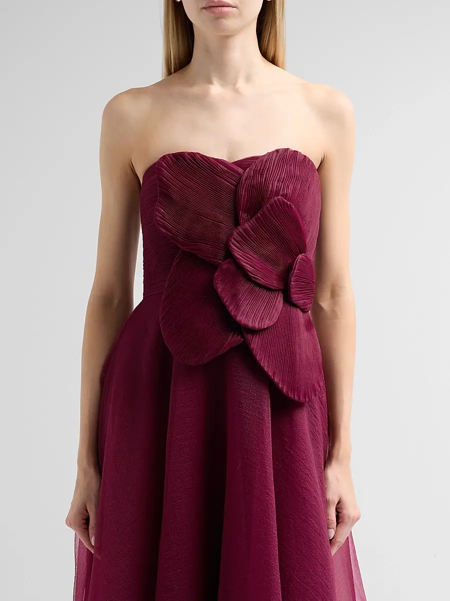 THEIA Women's Lyon Organza Rose Strapless Gown | Thumbnail 5 THEIA Women's Lyon Organza Rose Strapless Gown | Thumbnail 5
