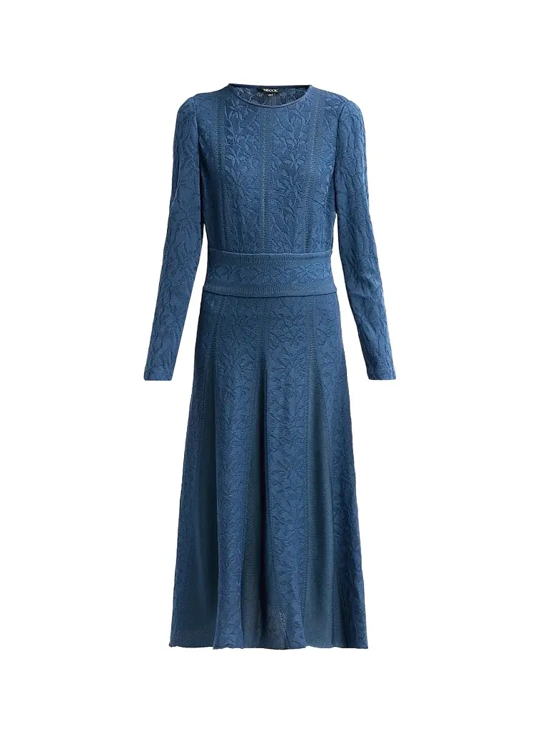 Misook Women's Floral Pane Knit Maxi Dress