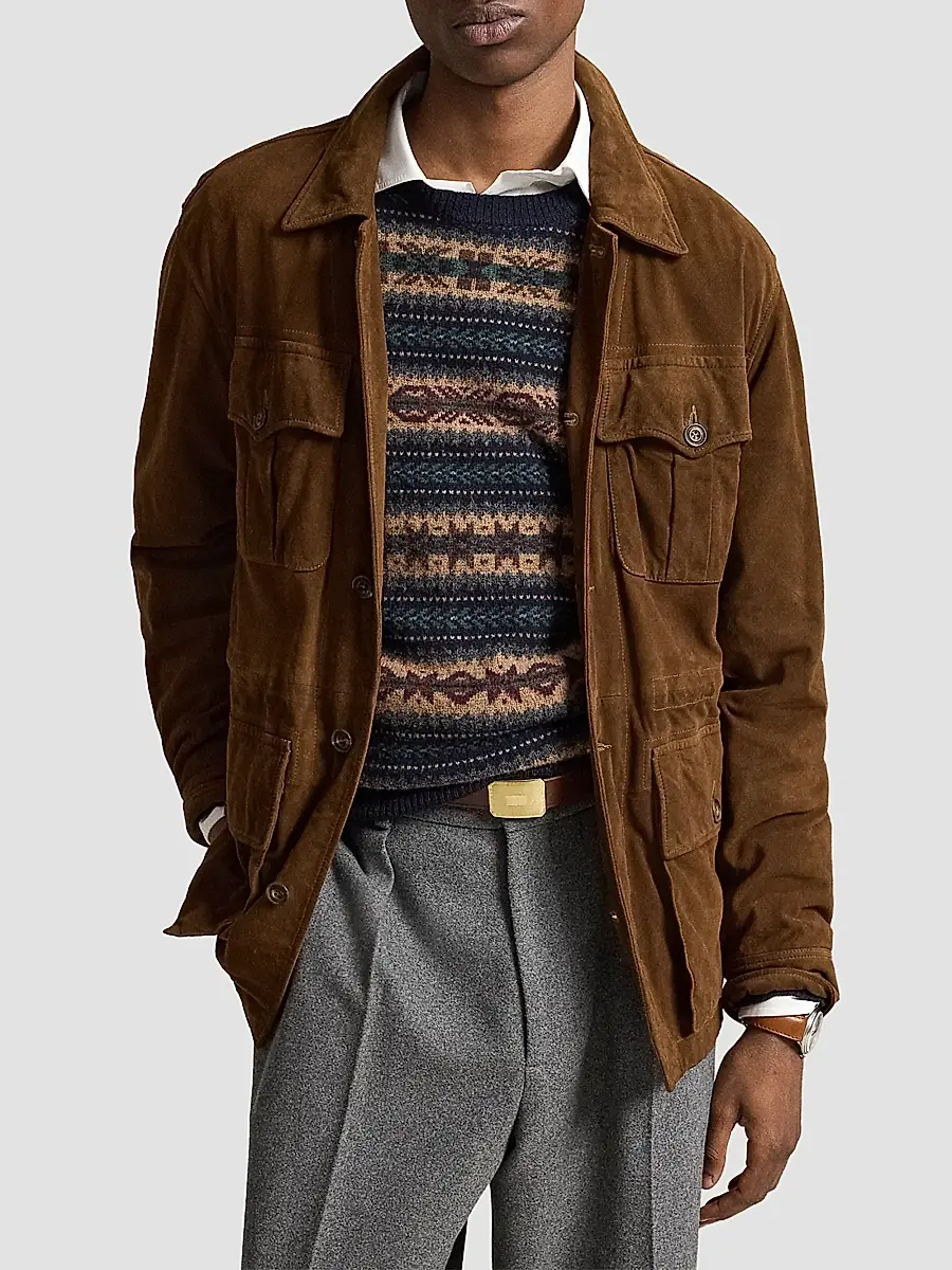 Polo Ralph Lauren Men's Suede Utility Jacket | Thumbnail 6 Polo Ralph Lauren Men's Suede Utility Jacket | Thumbnail 6