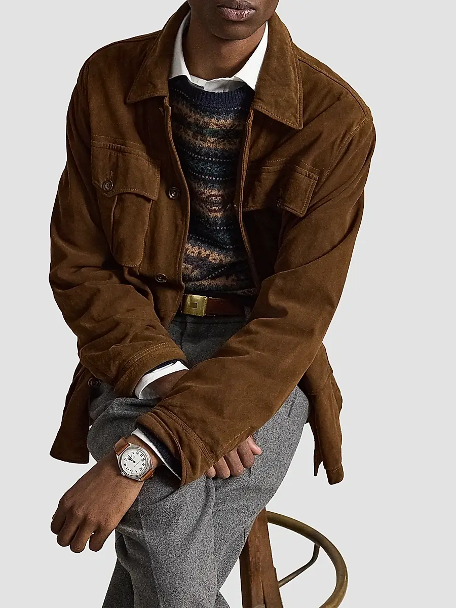 Polo Ralph Lauren Men's Suede Utility Jacket | Thumbnail 8 Polo Ralph Lauren Men's Suede Utility Jacket | Thumbnail 8