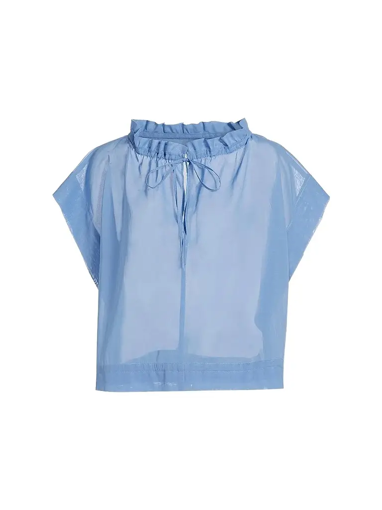Barneys New York Women's Cotton Organza Ruffled Blouse