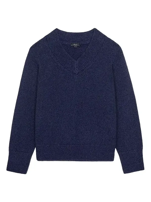 Women's Lidya Cotton-Wool V-Neck Sweater