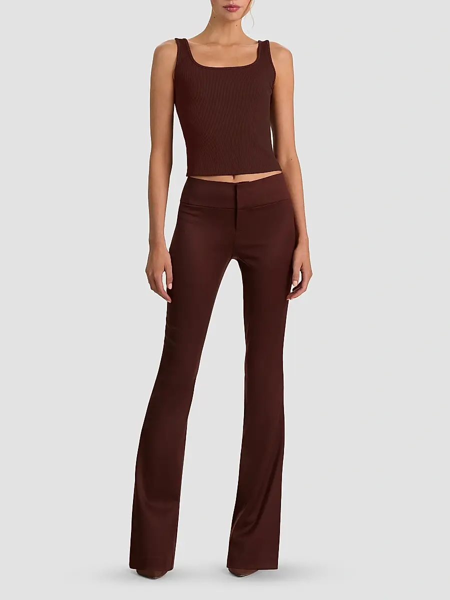 Alice + Olivia Women's Olivia Wool-Blend Bootcut Pants | Thumbnail 2 Alice + Olivia Women's Olivia Wool-Blend Bootcut Pants | Thumbnail 2