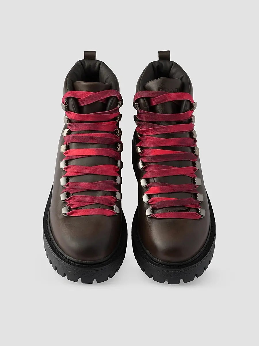 Prada Women's Leather Lace-Up Booties | Thumbnail 4