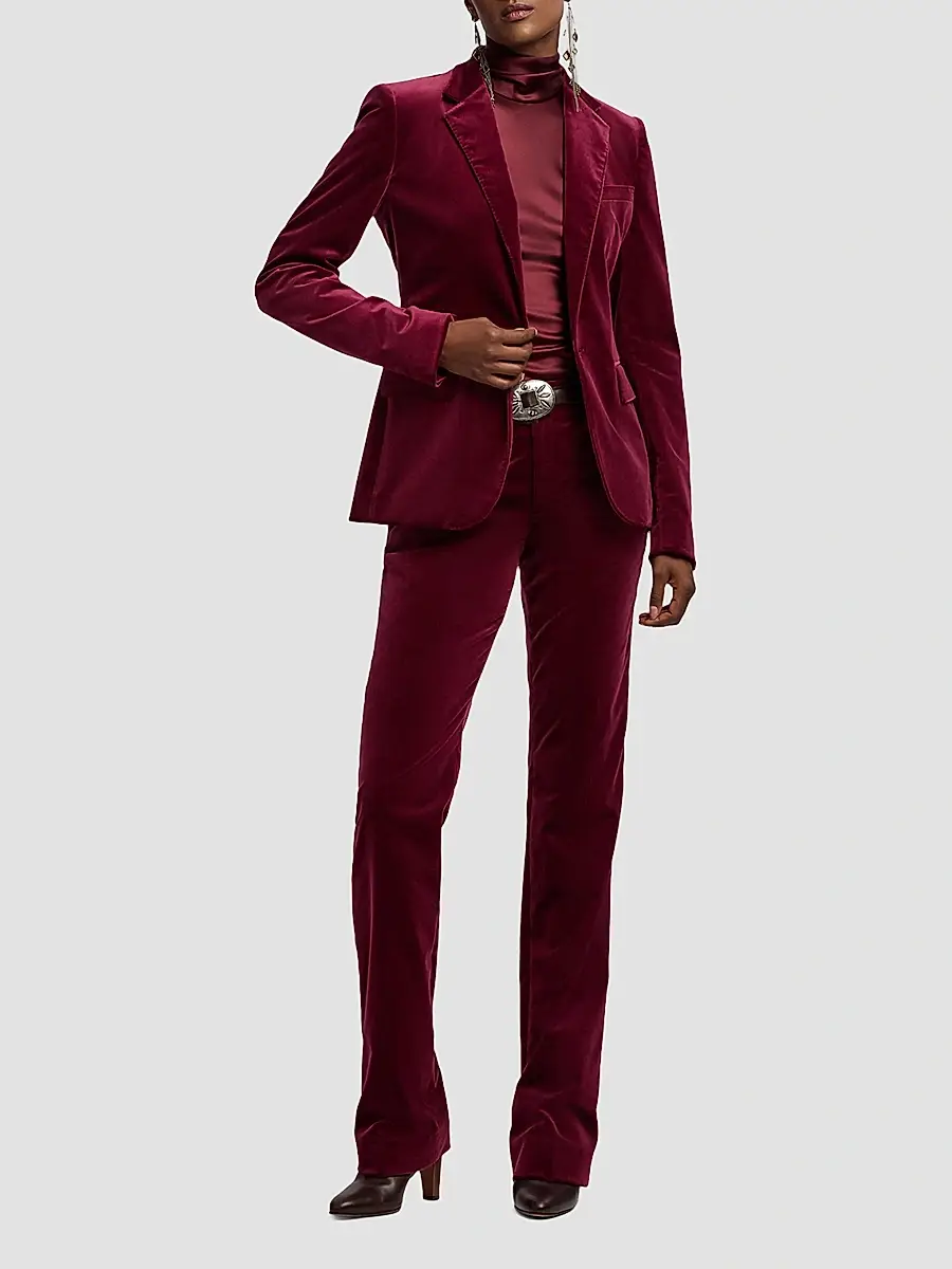 Ralph Lauren Collection Women's Parker Stretch-Velvet Blazer | Thumbnail 2
