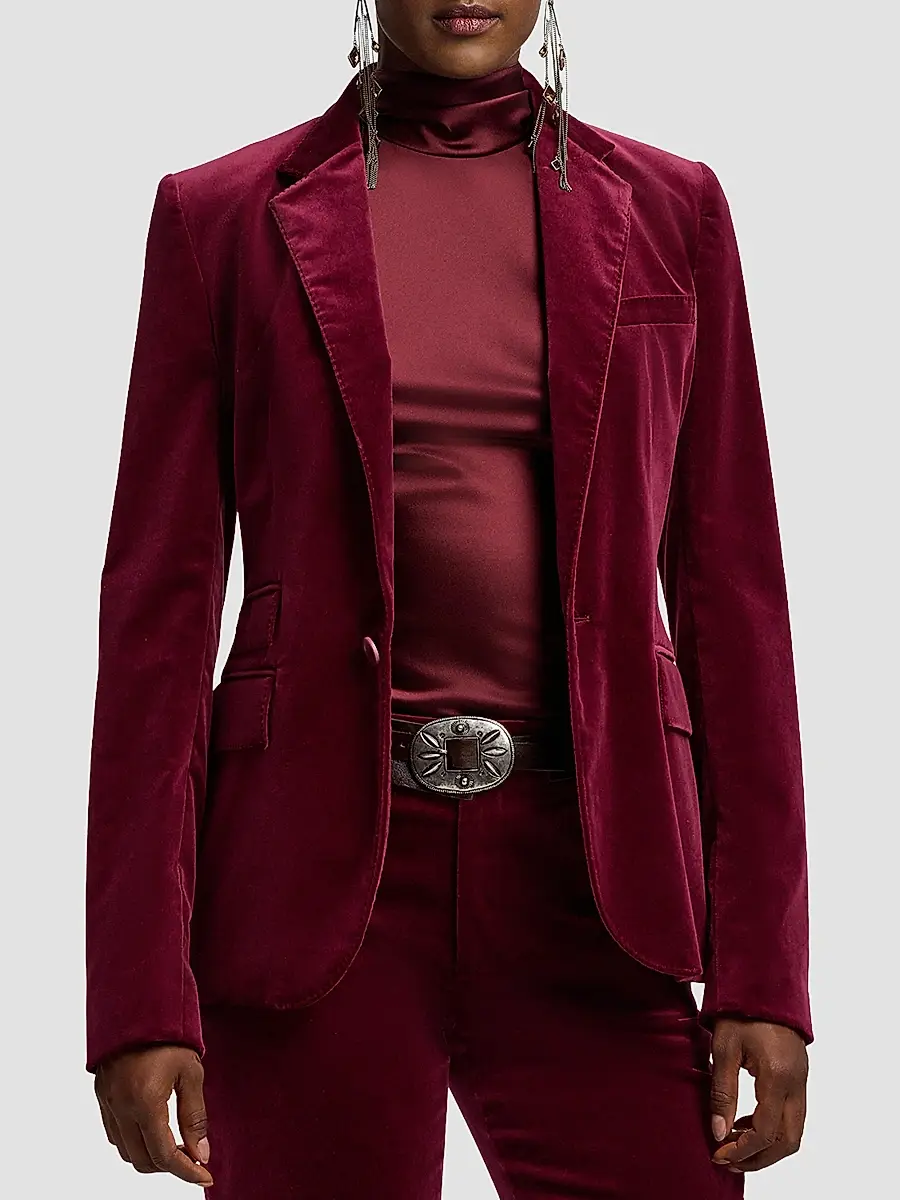 Ralph Lauren Collection Women's Parker Stretch-Velvet Blazer | Thumbnail 4