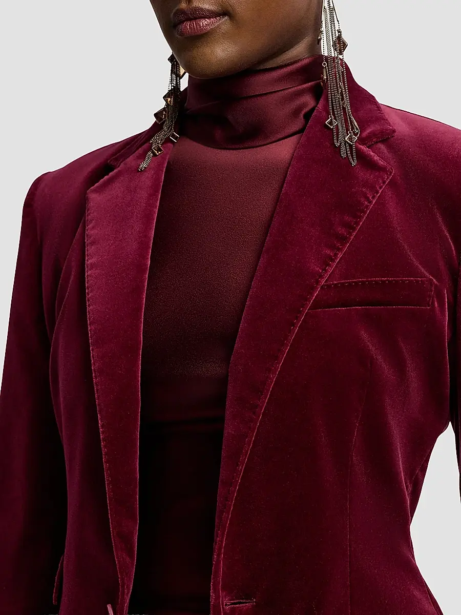 Ralph Lauren Collection Women's Parker Stretch-Velvet Blazer | Thumbnail 6