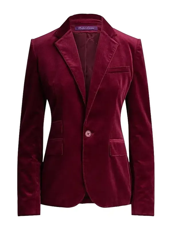 Ralph Lauren Collection Women's Parker Stretch-Velvet Blazer