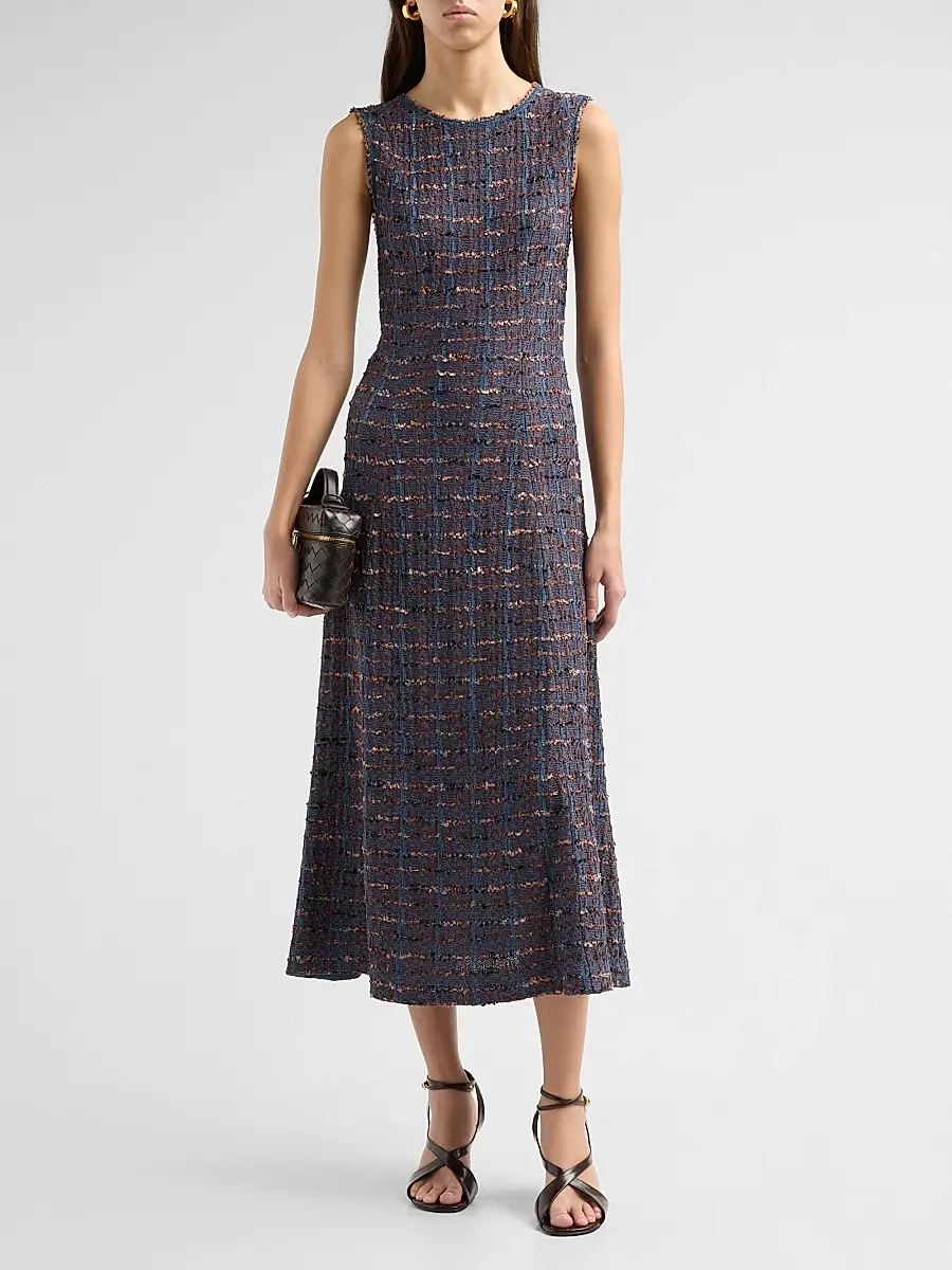 Misook Women's Textured A-Line Dress | Thumbnail 2 Misook Women's Textured A-Line Dress | Thumbnail 2