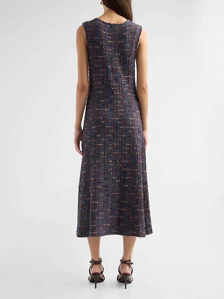 Misook Women's Textured A-Line Dress | Thumbnail 3 Misook Women's Textured A-Line Dress | Thumbnail 3
