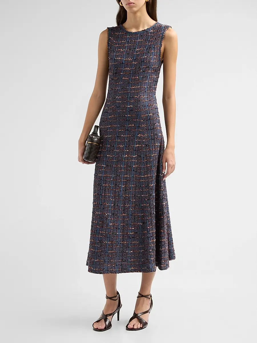 Misook Women's Textured A-Line Dress | Thumbnail 4 Misook Women's Textured A-Line Dress | Thumbnail 4
