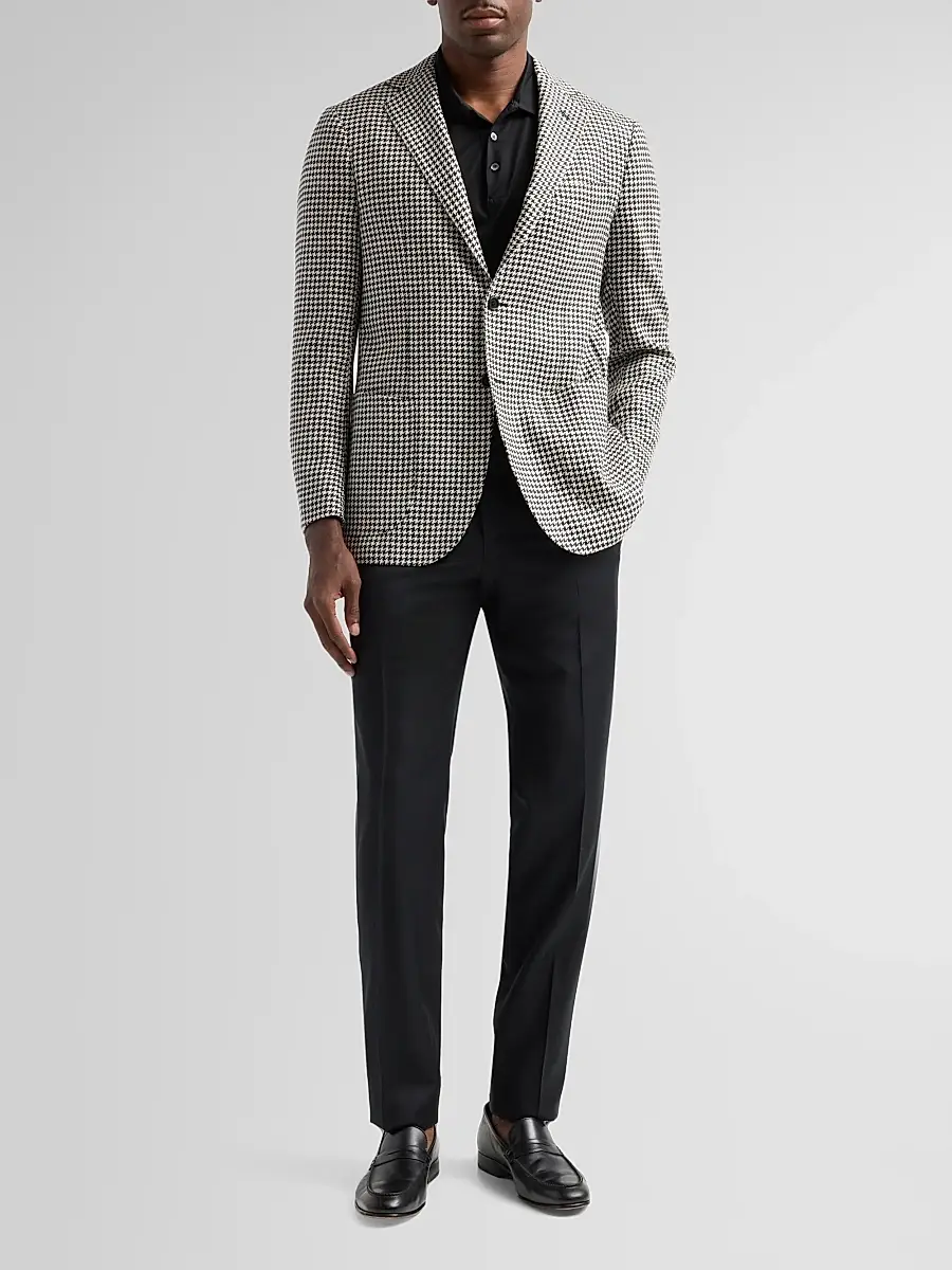 Sartorio Napoli Men's Houndstooth Wool-Alpaca-Silk Sport Coat | Thumbnail 2 Sartorio Napoli Men's Houndstooth Wool-Alpaca-Silk Sport Coat | Thumbnail 2