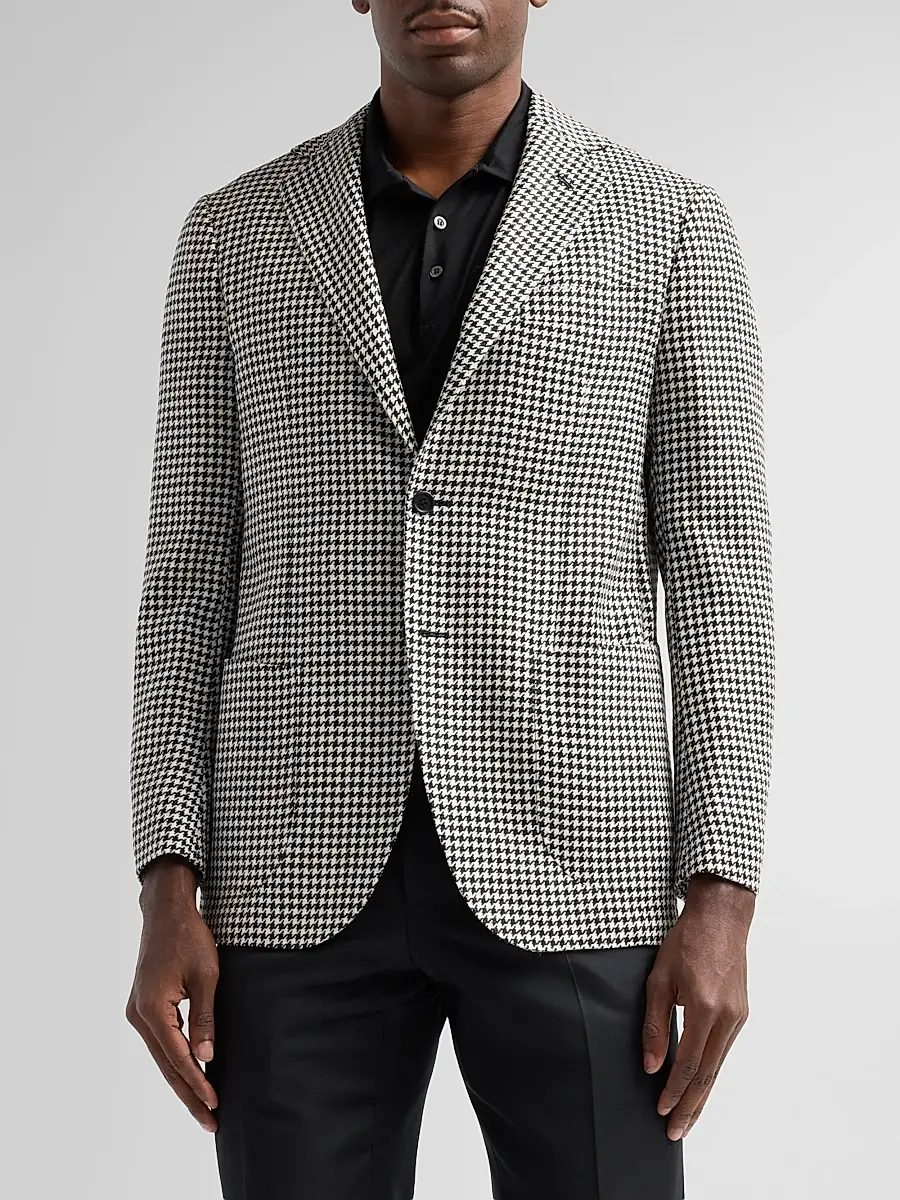 Sartorio Napoli Men's Houndstooth Wool-Alpaca-Silk Sport Coat | Thumbnail 4 Sartorio Napoli Men's Houndstooth Wool-Alpaca-Silk Sport Coat | Thumbnail 4
