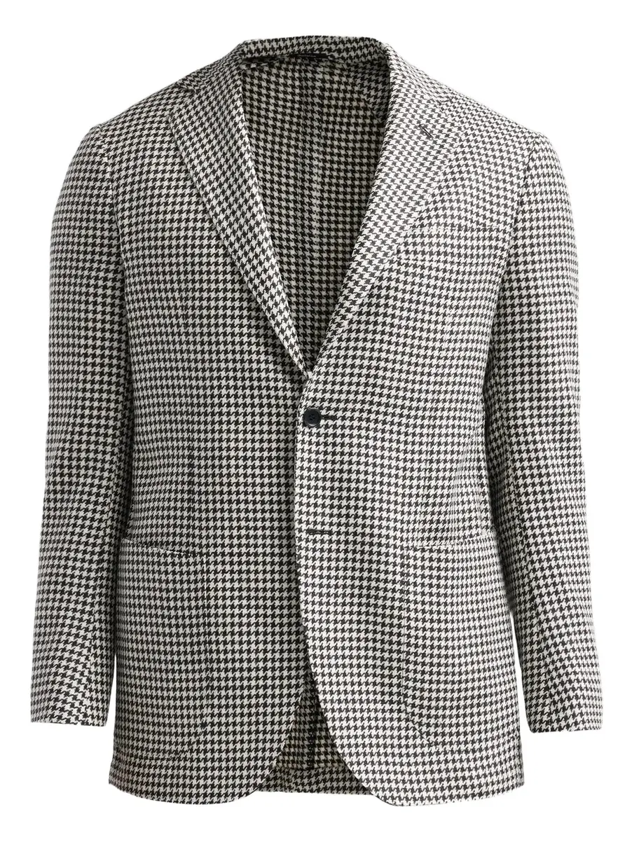 Sartorio Napoli Men's Houndstooth Wool-Alpaca-Silk Sport Coat