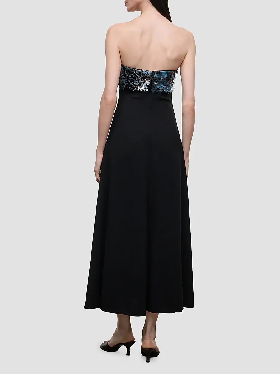 Staud Women's Phoenix Sequined Crinkle Chiffon Gown | Thumbnail 3