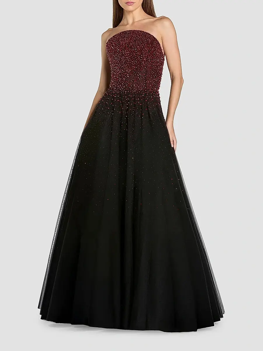 Mac Duggal Women's Embellished Tulle Strapless Ball Gown | Thumbnail 2