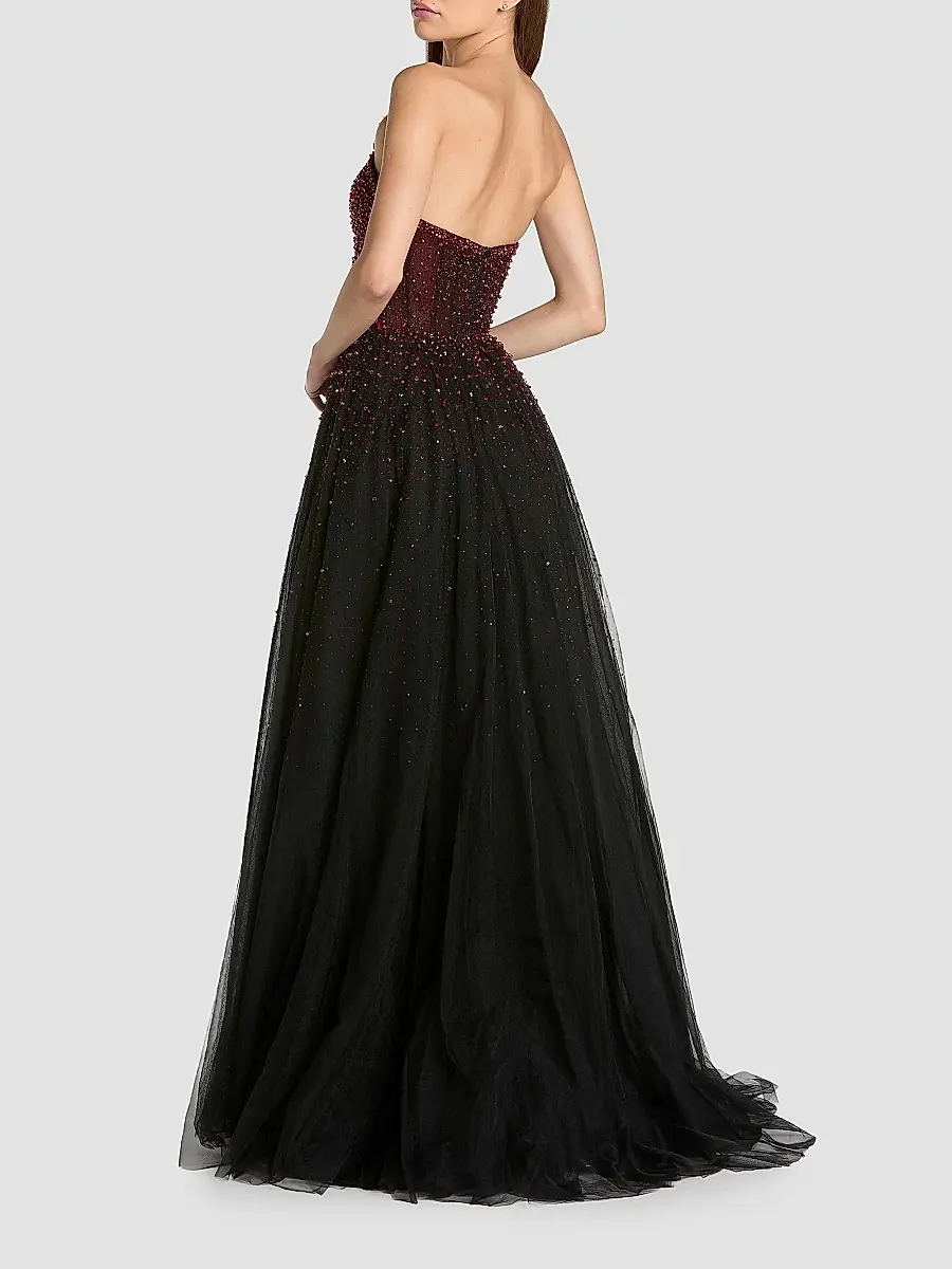 Mac Duggal Women's Embellished Tulle Strapless Ball Gown | Thumbnail 3