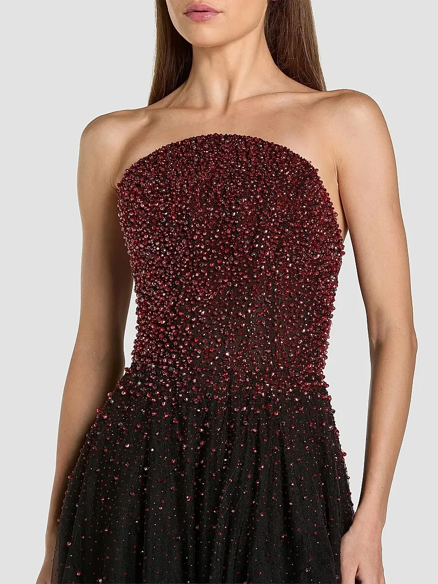 Mac Duggal Women's Embellished Tulle Strapless Ball Gown | Thumbnail 4