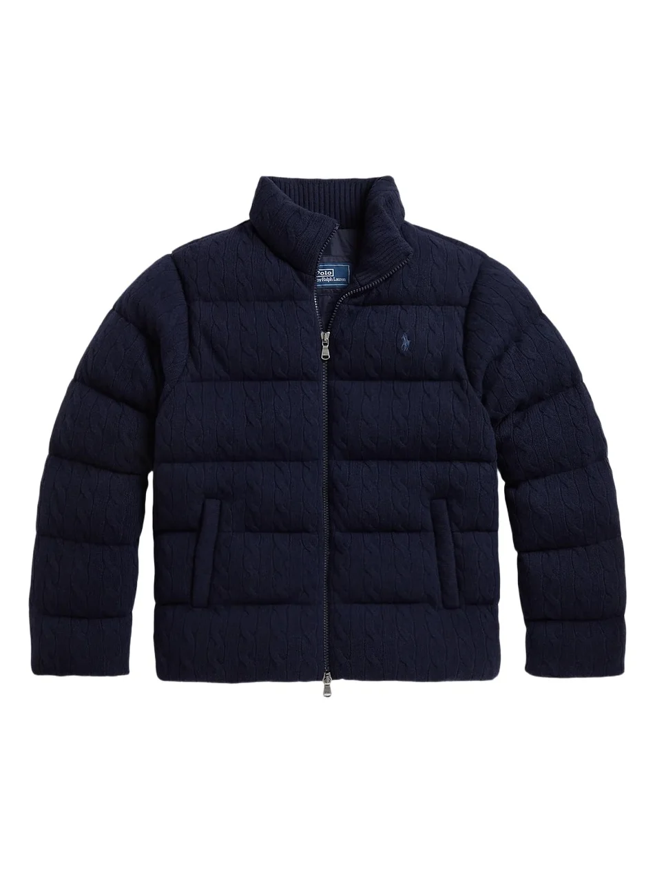 Men's Cable-Knit Wool-Cashmere Sweater Jacket