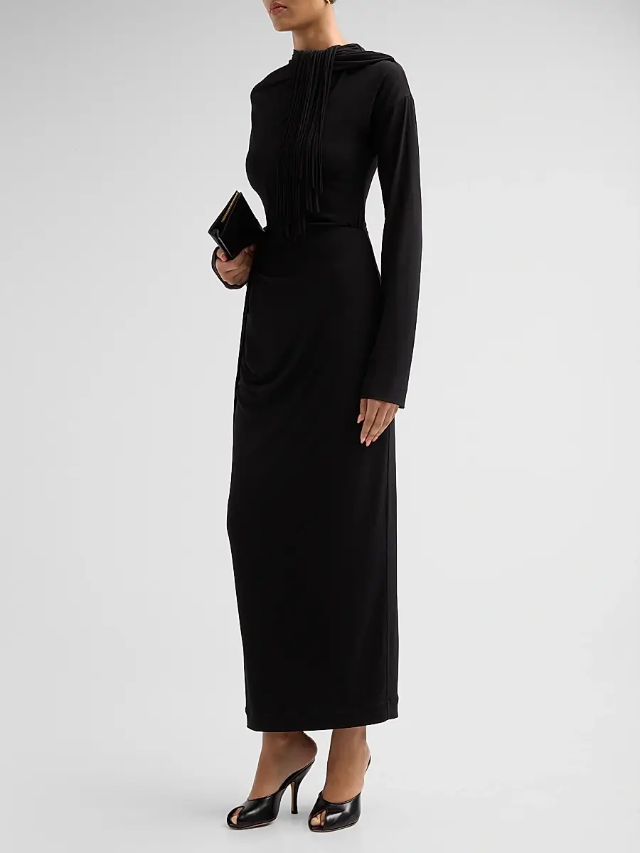 Altuzarra Women's Garland Fringe Draped Maxi Dress | Thumbnail 4