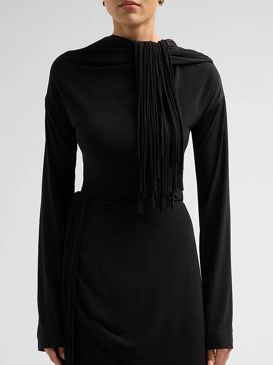 Altuzarra Women's Garland Fringe Draped Maxi Dress | Thumbnail 5