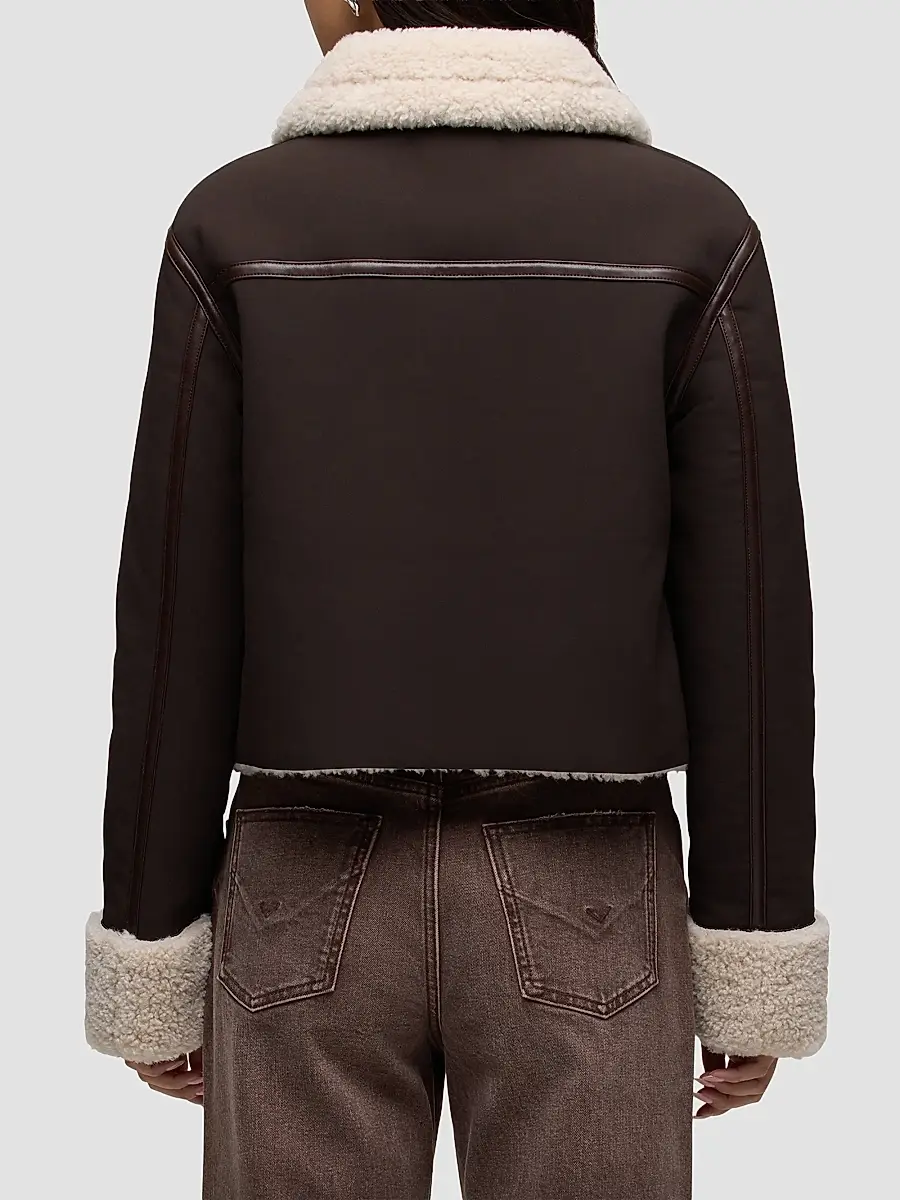 Hudson Jeans Women's Faux-Suede Shearling Jacket | Thumbnail 3 Hudson Jeans Women's Faux-Suede Shearling Jacket | Thumbnail 3