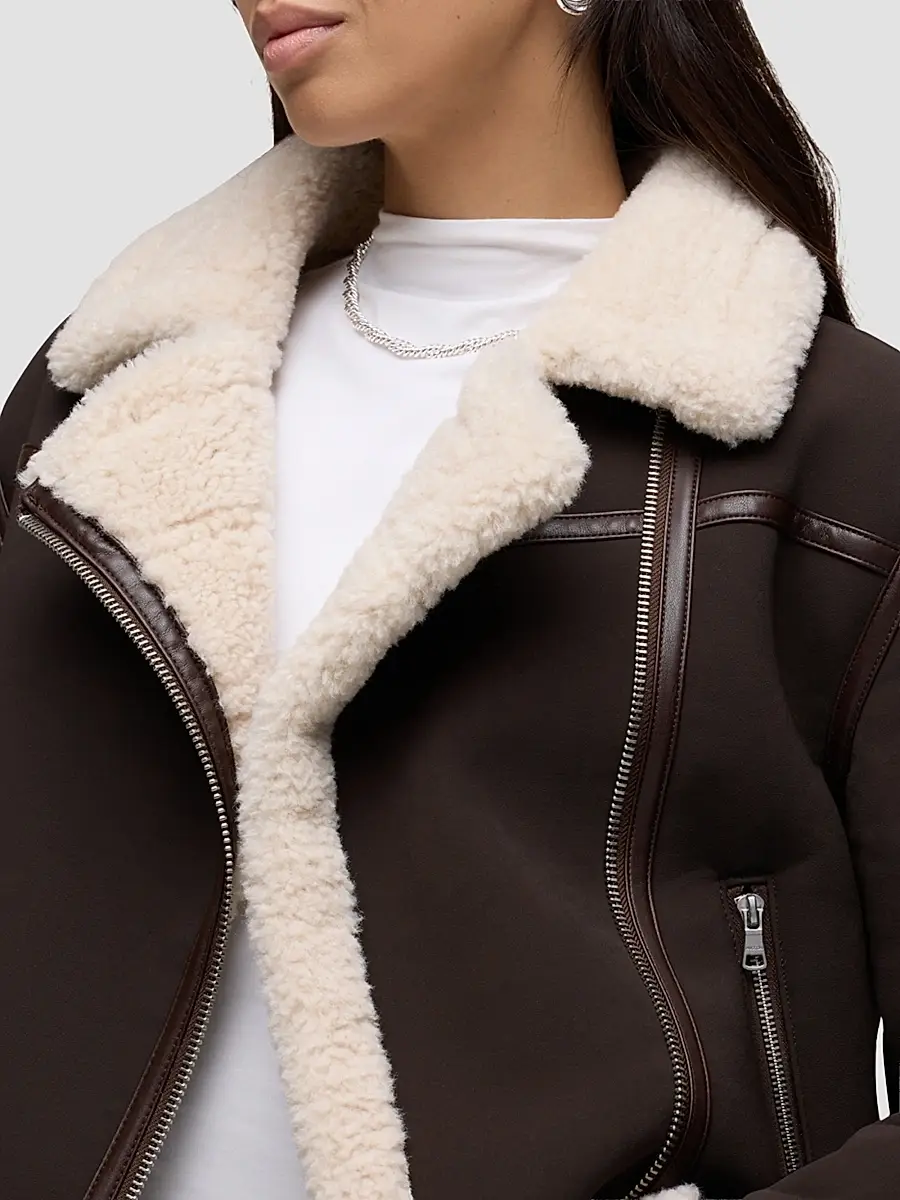 Hudson Jeans Women's Faux-Suede Shearling Jacket | Thumbnail 6 Hudson Jeans Women's Faux-Suede Shearling Jacket | Thumbnail 6