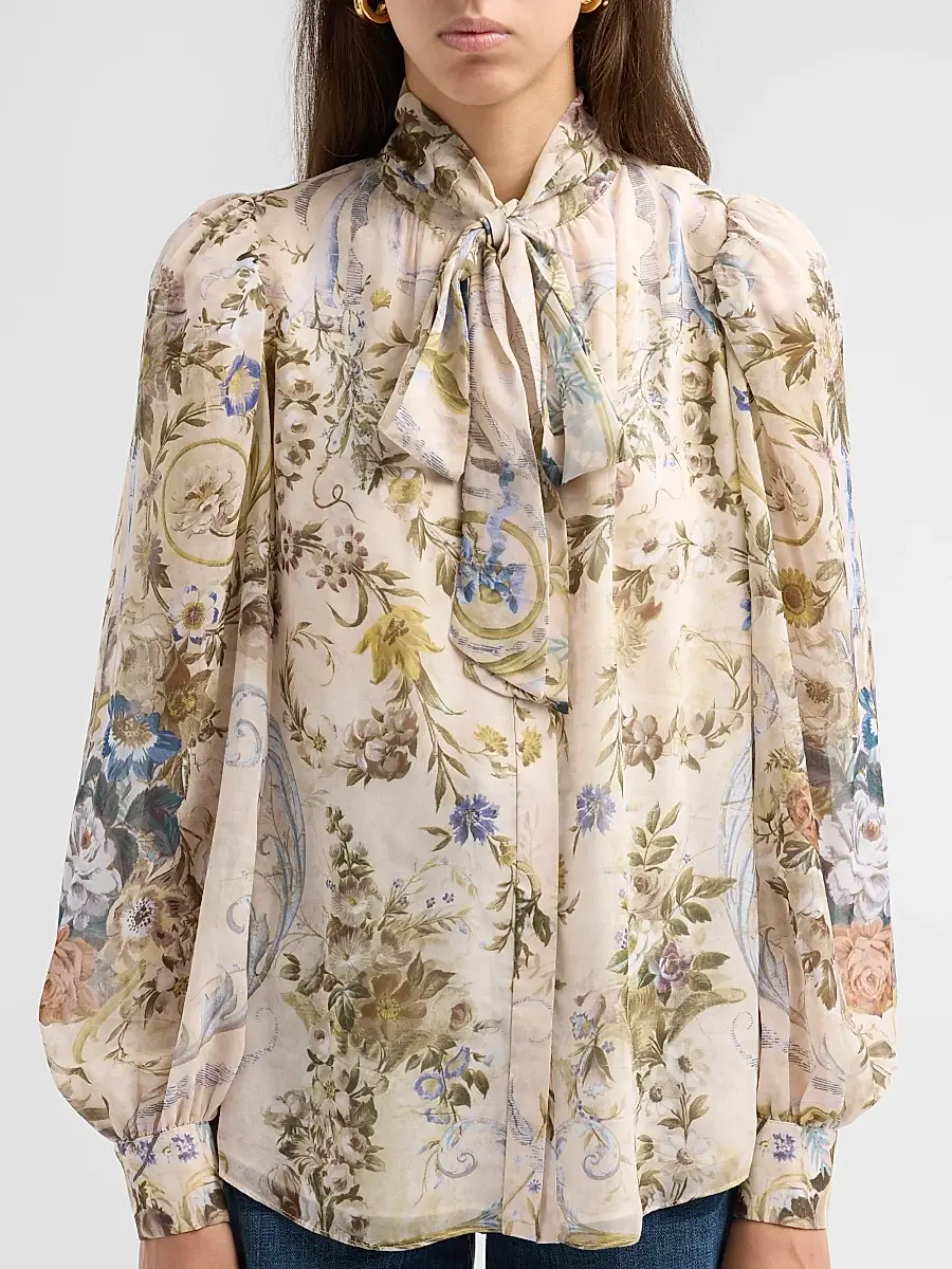 Kobi Halperin Women's Beau Floral Tieneck Blouse | Thumbnail 5 Kobi Halperin Women's Beau Floral Tieneck Blouse | Thumbnail 5