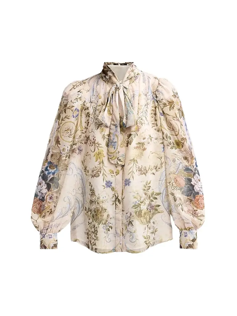Kobi Halperin Women's Beau Floral Tieneck Blouse