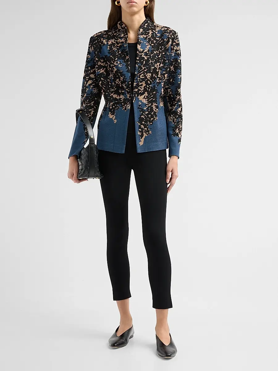 Misook Women's Abstract Speckled-Knit Jacket | Thumbnail 2