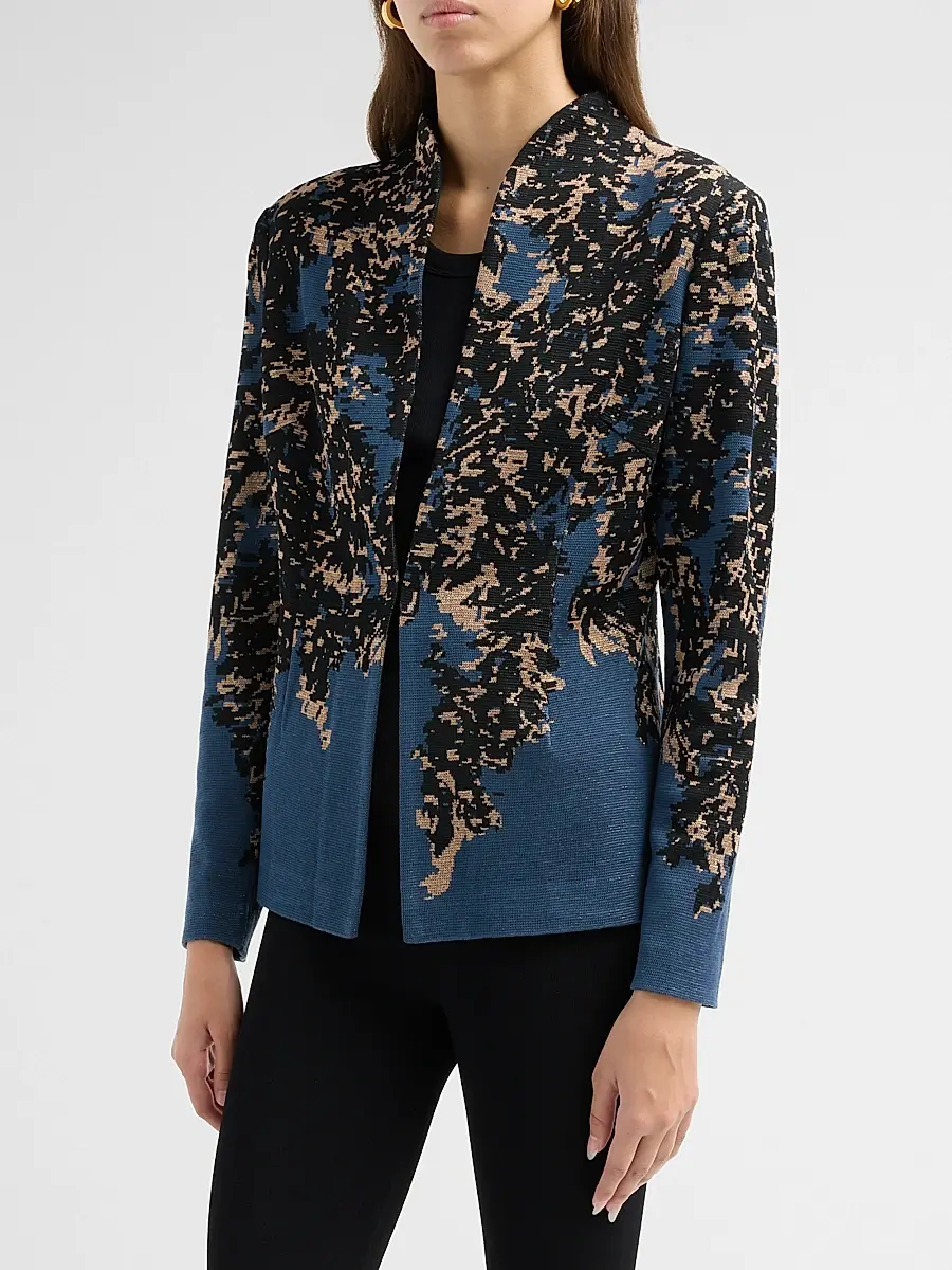 Misook Women's Abstract Speckled-Knit Jacket | Thumbnail 4