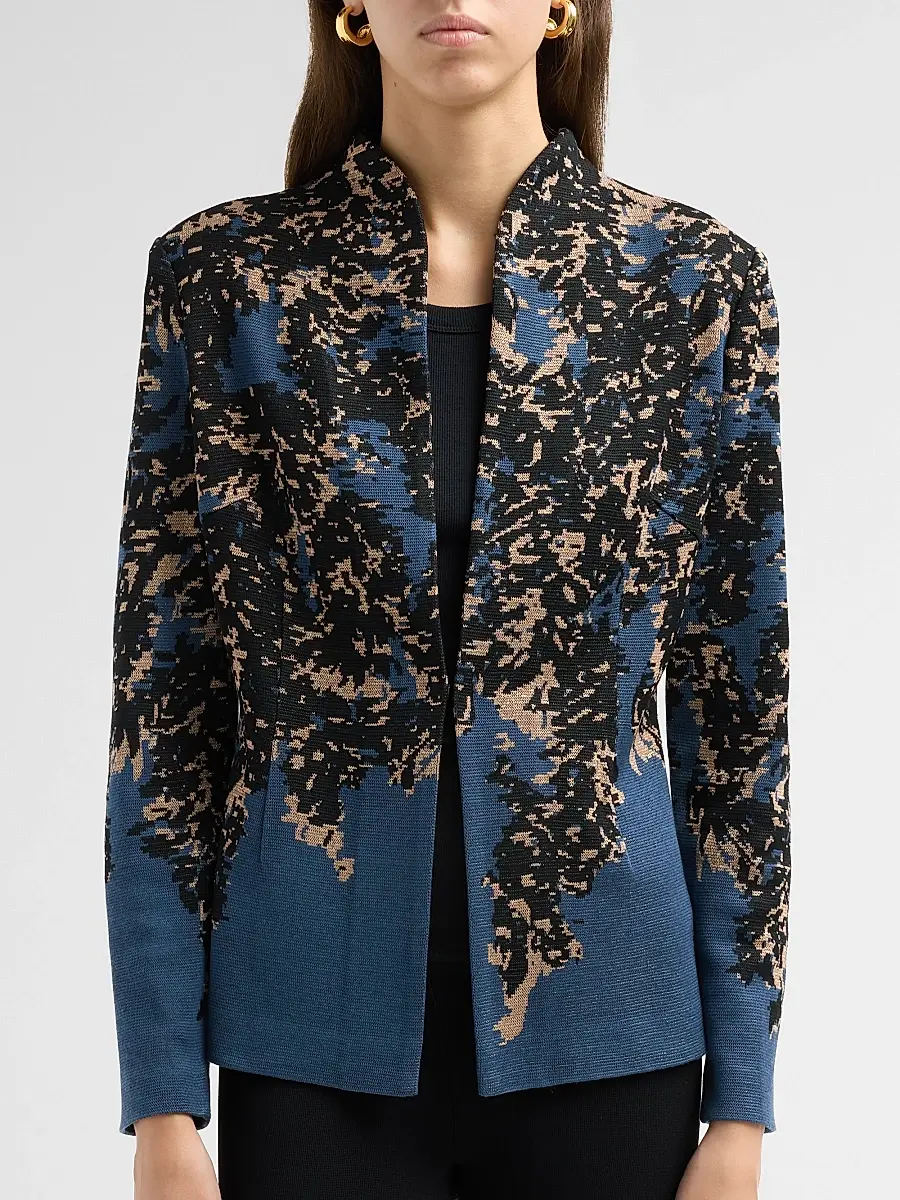 Misook Women's Abstract Speckled-Knit Jacket | Thumbnail 5
