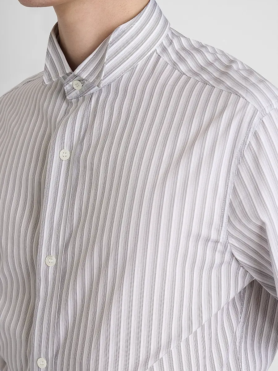 Maison Margiela Men's Striped Cotton Shirt | Thumbnail 5 Maison Margiela Men's Striped Cotton Shirt | Thumbnail 5
