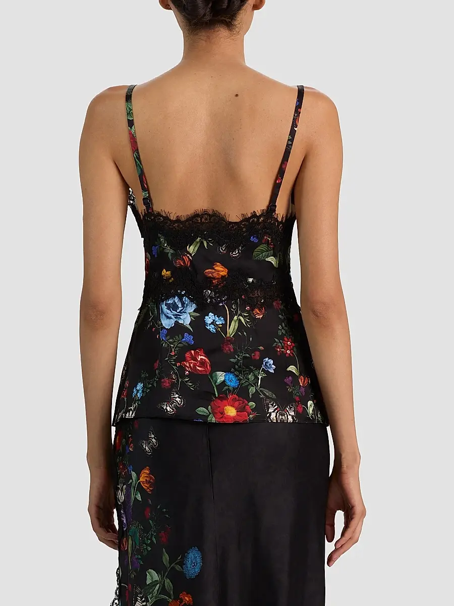 Alice + Olivia Women's Melodie Floral Lace-Trim Tank | Thumbnail 3 Alice + Olivia Women's Melodie Floral Lace-Trim Tank | Thumbnail 3