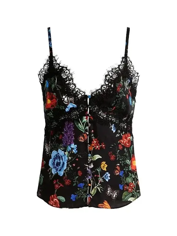 Women's Melodie Floral Lace-Trim Tank Women's Melodie Floral Lace-Trim Tank