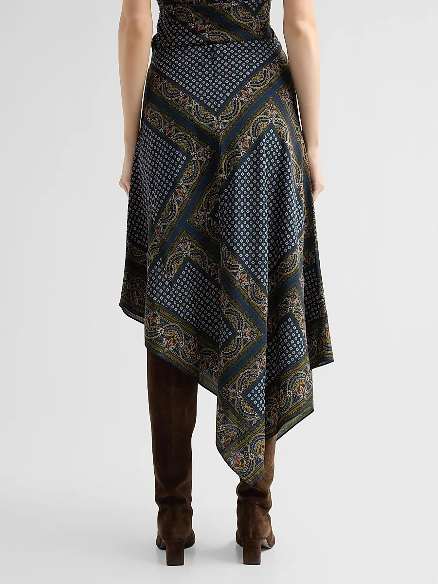 Veronica Beard Women's Hartley Patchwork Silk-Blend Skirt | Thumbnail 3 Veronica Beard Women's Hartley Patchwork Silk-Blend Skirt | Thumbnail 3