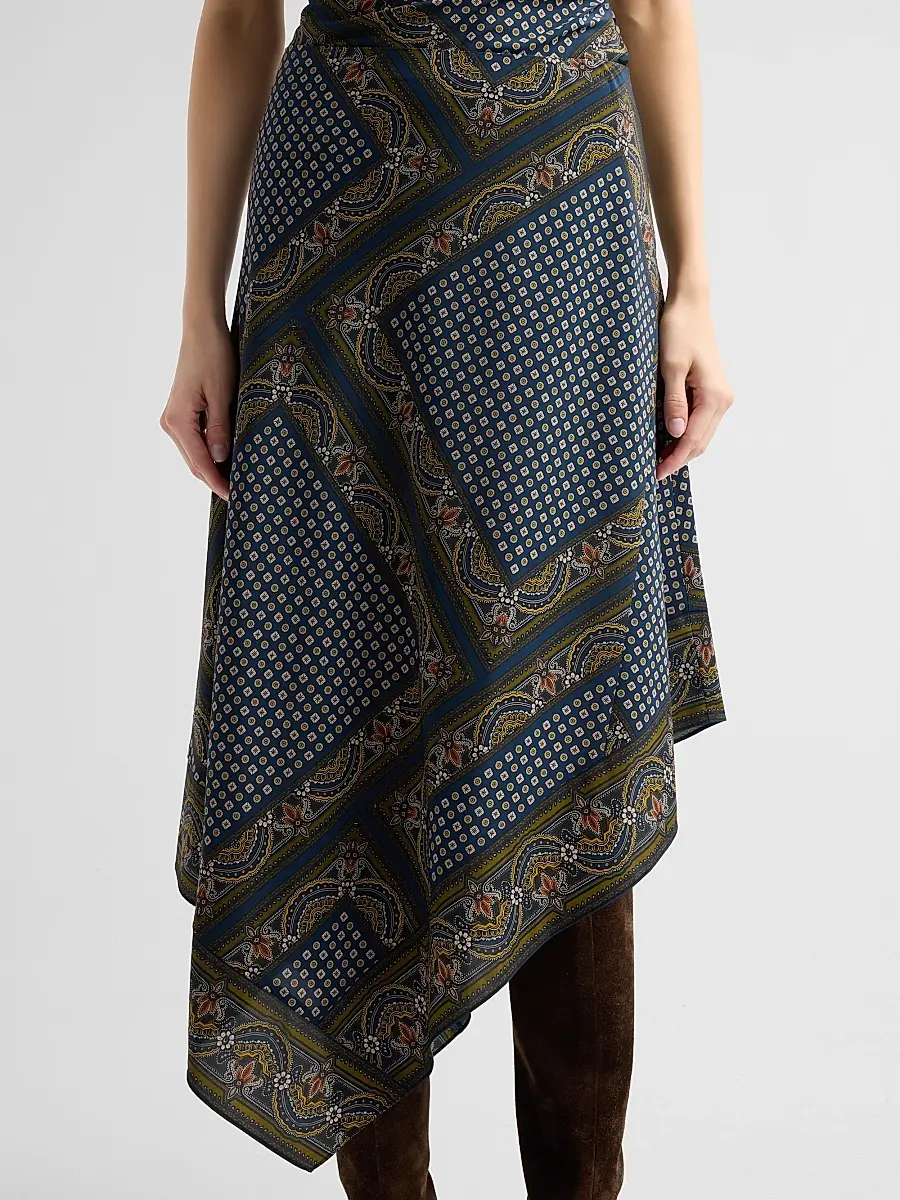 Veronica Beard Women's Hartley Patchwork Silk-Blend Skirt | Thumbnail 5 Veronica Beard Women's Hartley Patchwork Silk-Blend Skirt | Thumbnail 5