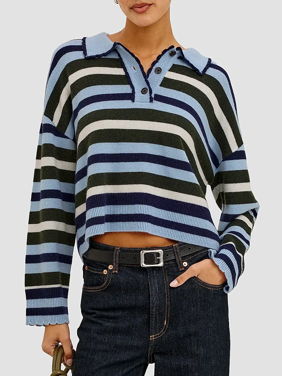 RAILS Women's Delora Striped Merino Wool-Blend Sweater | Thumbnail 4 RAILS Women's Delora Striped Merino Wool-Blend Sweater | Thumbnail 4