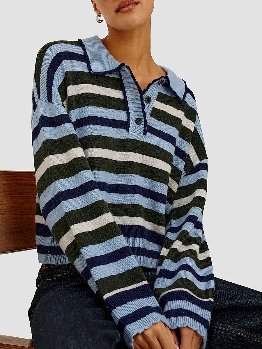 RAILS Women's Delora Striped Merino Wool-Blend Sweater | Thumbnail 6 RAILS Women's Delora Striped Merino Wool-Blend Sweater | Thumbnail 6