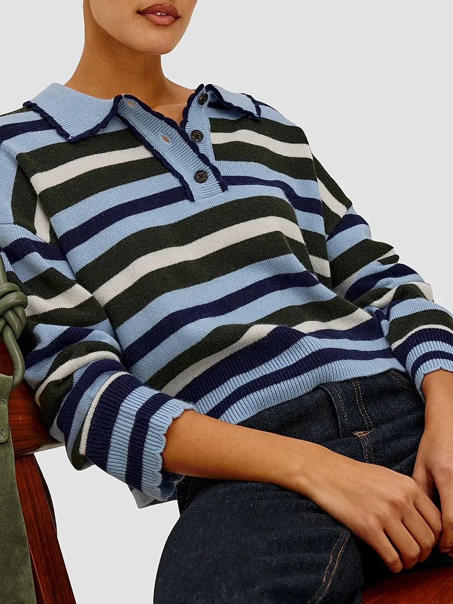 RAILS Women's Delora Striped Merino Wool-Blend Sweater | Thumbnail 7 RAILS Women's Delora Striped Merino Wool-Blend Sweater | Thumbnail 7