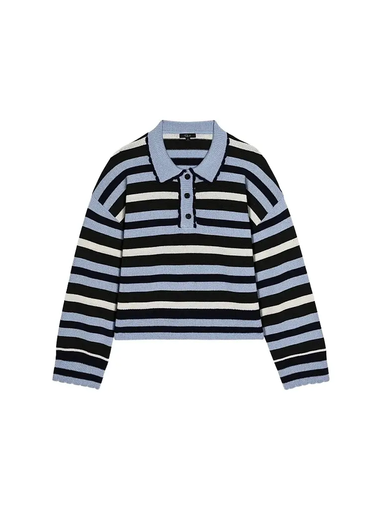 Women's Delora Striped Merino Wool-Blend Sweater Women's Delora Striped Merino Wool-Blend Sweater