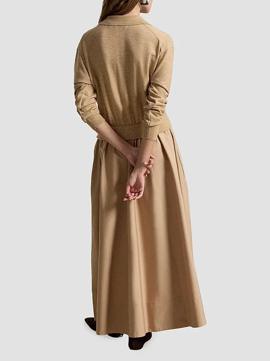 Polo Ralph Lauren Women's Hybrid Knit Polo Maxi Dress | Thumbnail 3 Polo Ralph Lauren Women's Hybrid Knit Polo Maxi Dress | Thumbnail 3