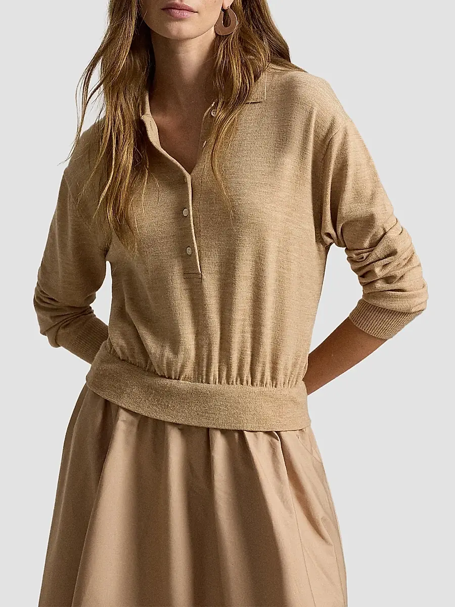 Polo Ralph Lauren Women's Hybrid Knit Polo Maxi Dress | Thumbnail 5 Polo Ralph Lauren Women's Hybrid Knit Polo Maxi Dress | Thumbnail 5