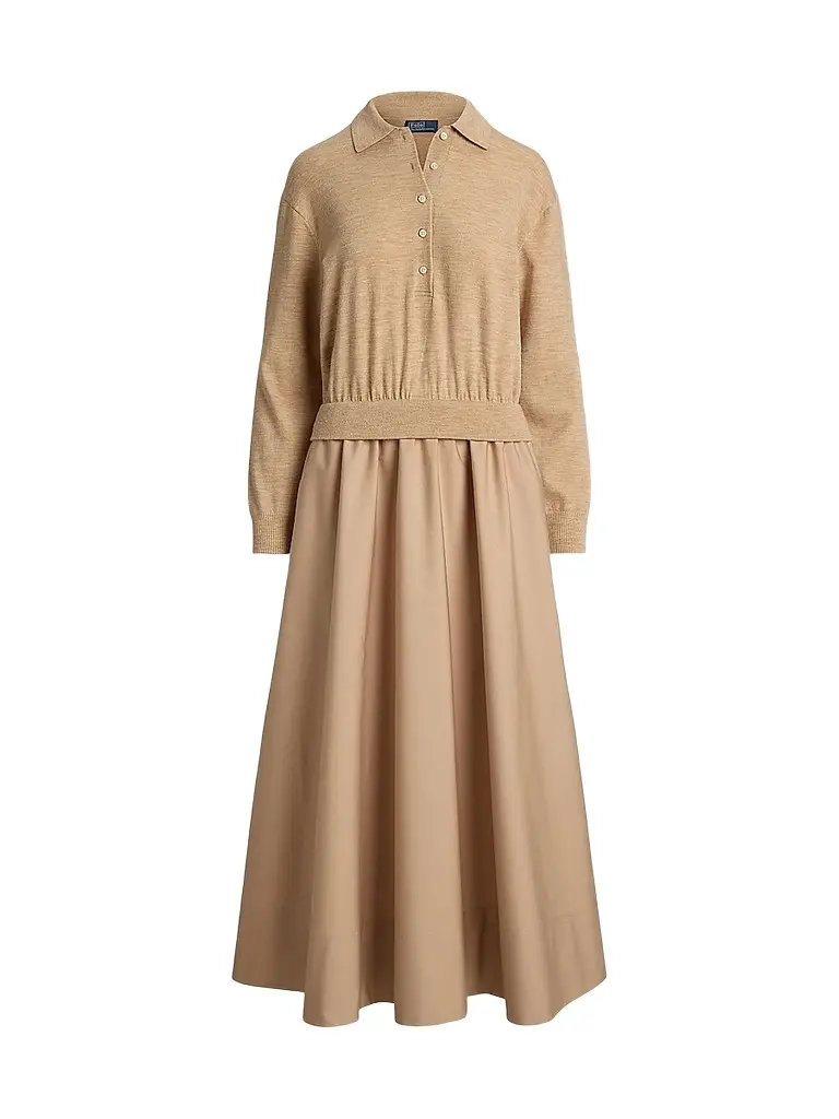 Polo Ralph Lauren Women's Hybrid Knit Polo Maxi Dress