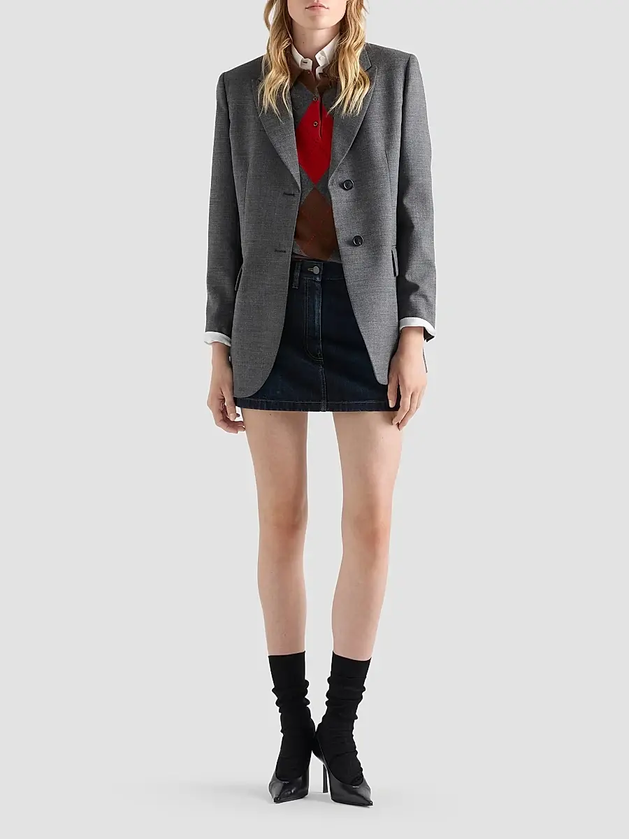 Prada Women's Denim Mini-Skirt | Thumbnail 2 Prada Women's Denim Mini-Skirt | Thumbnail 2