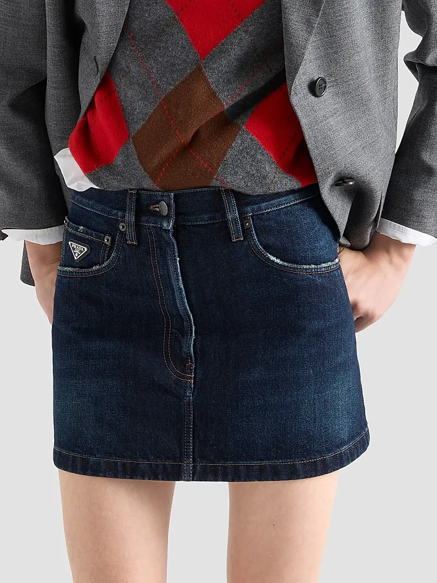 Prada Women's Denim Mini-Skirt | Thumbnail 3 Prada Women's Denim Mini-Skirt | Thumbnail 3