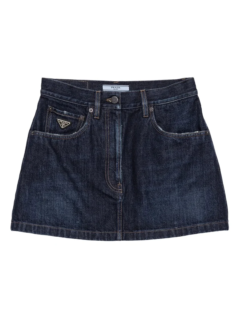Prada Women's Denim Mini-Skirt