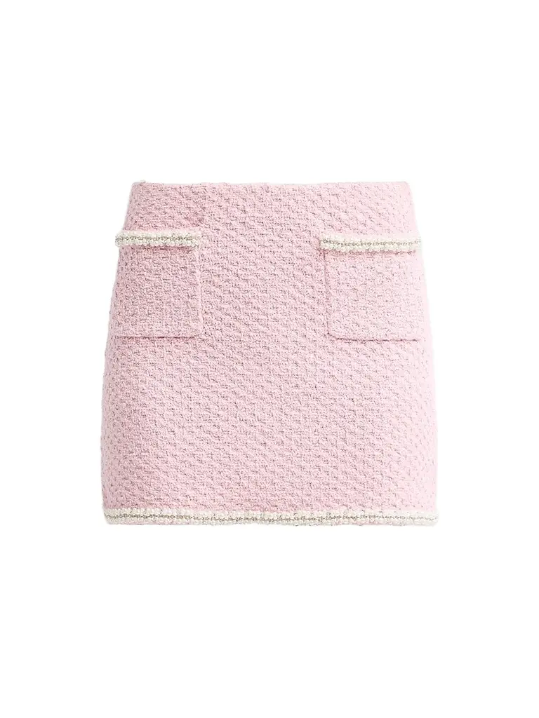 LoveShackFancy Women's Amorette Tweed Mini Skirt