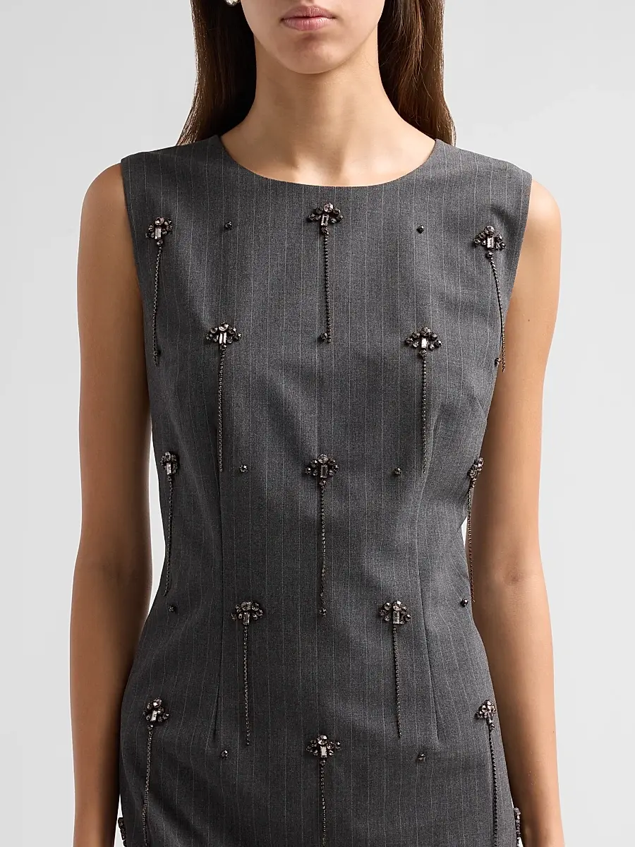 Kobi Halperin Women's Heidi Embellished Pinstripe Mini Dress | Thumbnail 5 Kobi Halperin Women's Heidi Embellished Pinstripe Mini Dress | Thumbnail 5